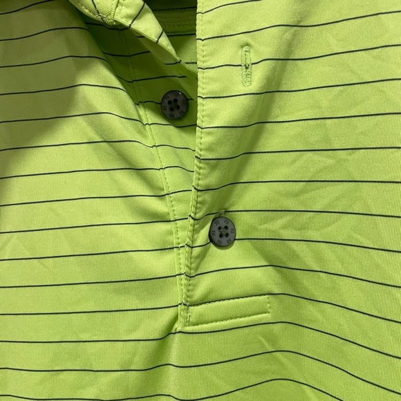 Footjoy Men's Golf Polo Green Stripe Size Medium - Picture 4 of 5